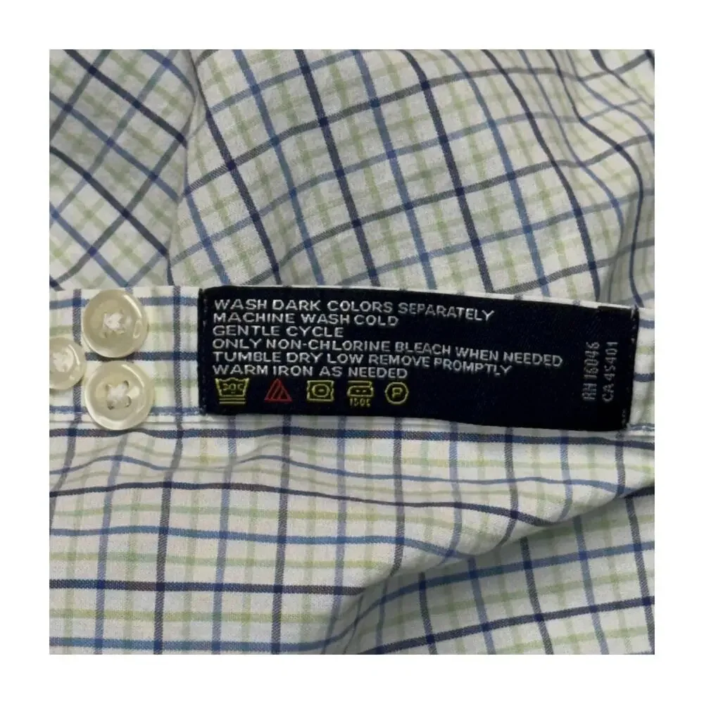 Nautica Classic Fit Plaid Button Down Shirt Mens 16.5 34 35